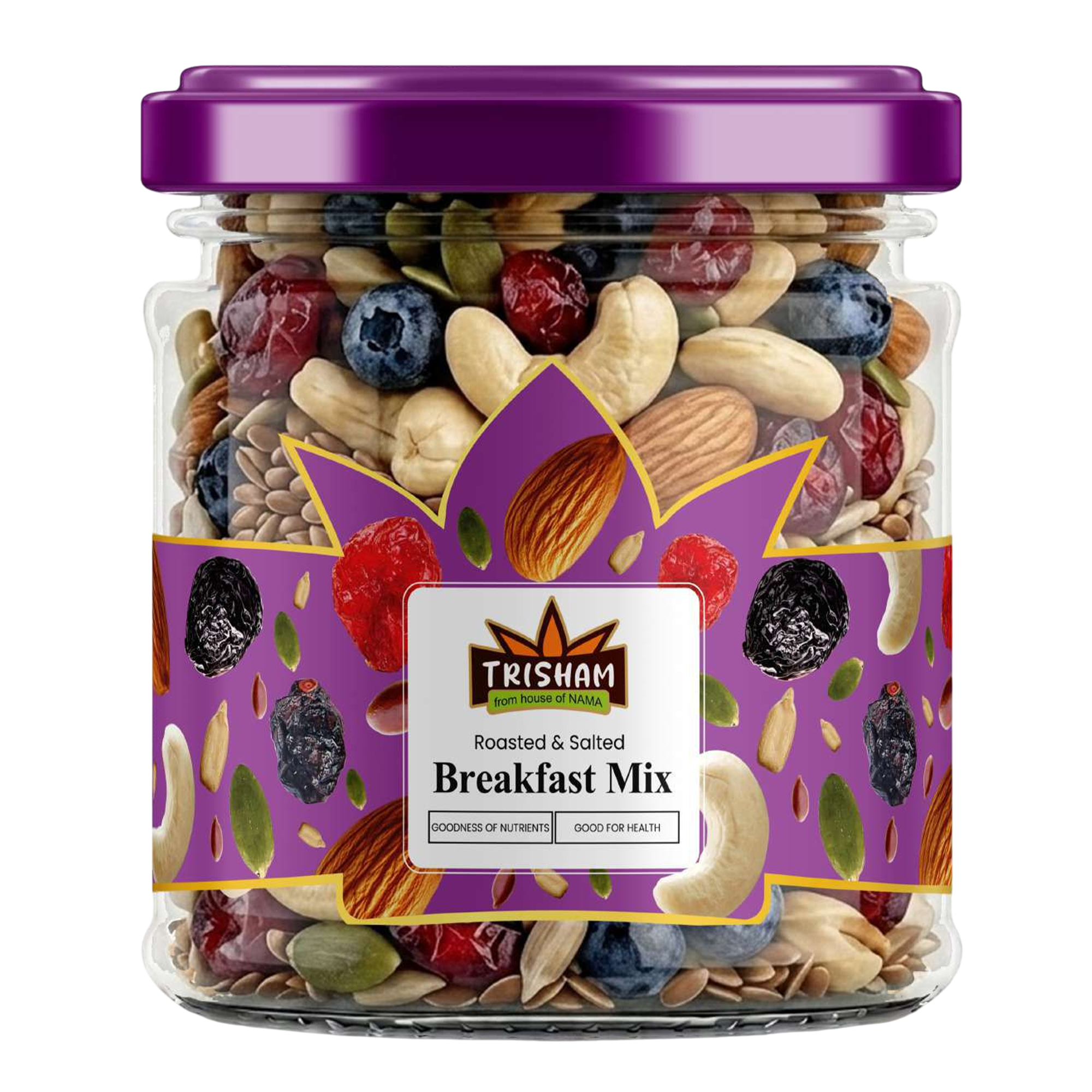 89 BREAKFAST ROASTED & SALTED JAR 250gm - Image 1