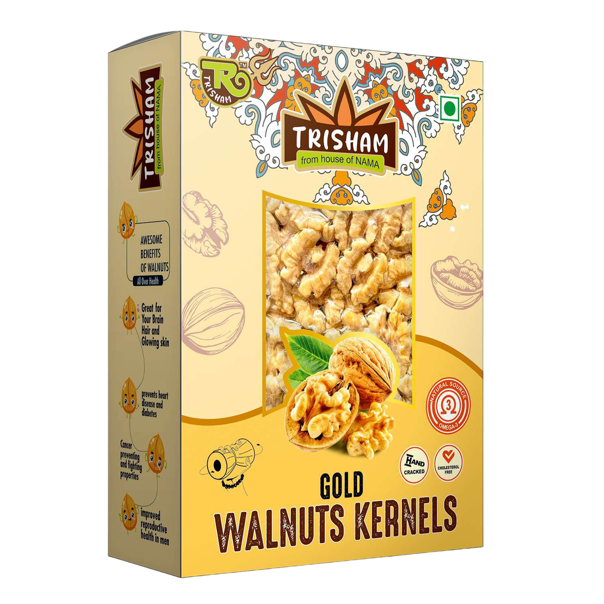 1 AKHROT GIRI- GOLD (CHILEAN WALNUT KERNELS) - 250gm - Image 1